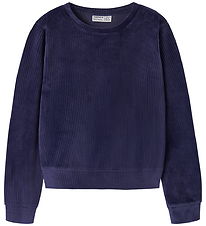 Name It Blouse - Card - Velvet - NkfVeloa - Evening Blue
