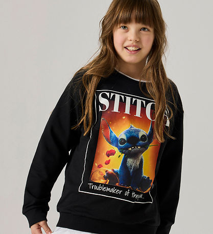 Name It Sweatshirt - NkfOlbena - Stitch - Black