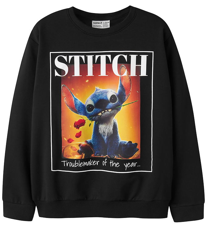 Name It Sweatshirt - NkfOlbena - Stitch - Black