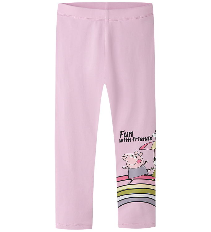 Name It Leggings - NmfOmma - Gurli Gris - Full Blooming Pink
