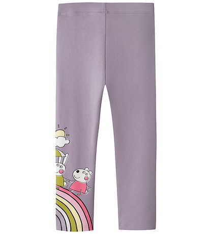 Name It Leggings - NmfOmma - Gurli Gris - Lavender Gray