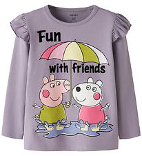 Name It Bluse - NmfOmba - Gurli Gris - Lavender Gray