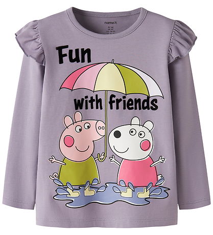 Name It Bluse - NmfOmba - Gurli Gris - Lavender Gray