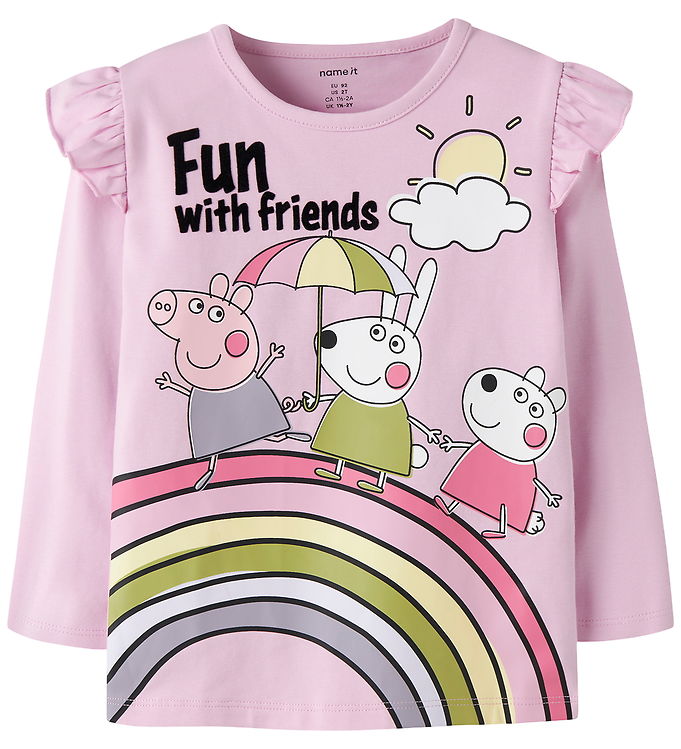 Name It Bluse - NmfOmba - Gurli Gris - Full Blooming Pink