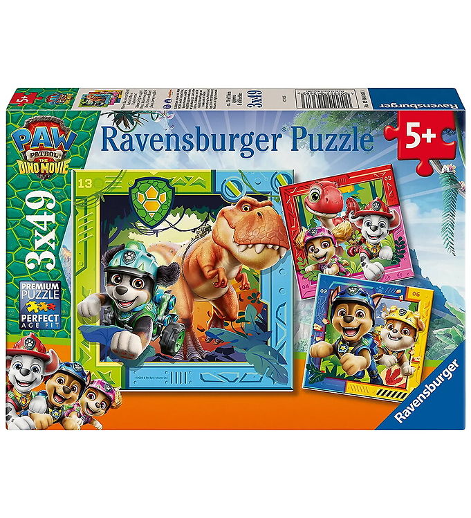 Ravensburger Puslespil - 3x49 Brikker - Paw Patrol