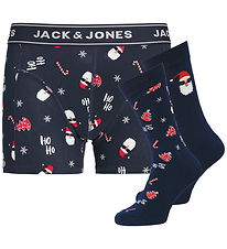 Jack & Jones Gaveæske - Boxershorts/Strømper - JacSanta - Sky Ca
