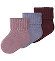 Name It Strømper - 3-Pak - NbfNobba - Mauve Shadows/Lavender Gra