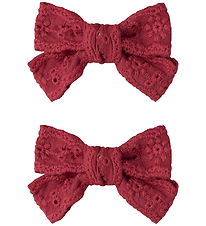 Lil' Atelier Hair Clips - 2-Pack - NmfAcc-Risa - Biking Red