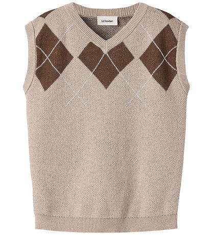 Lil' Atelier Vest - Strik - NmmRonan - White Pepper