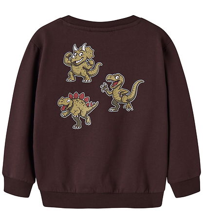 Name It Sweatshirt - NmmVildar - Chocolate Plum/Jurassic Prankst