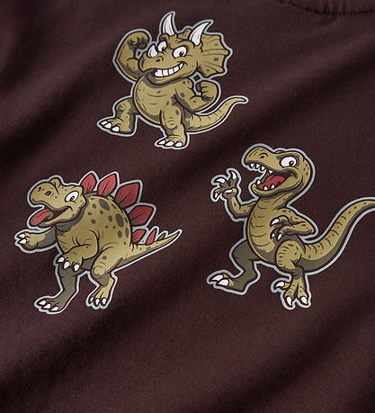 Name It Sweatshirt - NmmVildar - Chocolate Plum/Jurassic Prankst