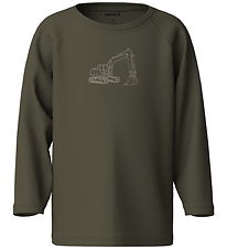 Name It Bluse - NmmVaglan - Olive Night/Excavator