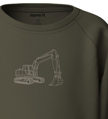 Name It Bluse - NmmVaglan - Olive Night/Excavator