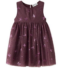 Name It Kjole - Tyl - NmfVabos - Catawba Grape/Dots