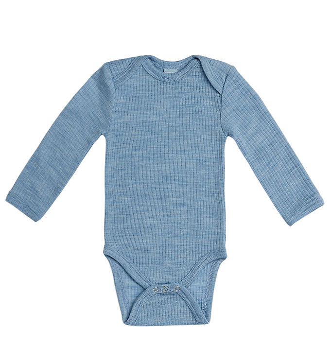 Smallstuff Body l/æ - Uld - Rib - Light Blue