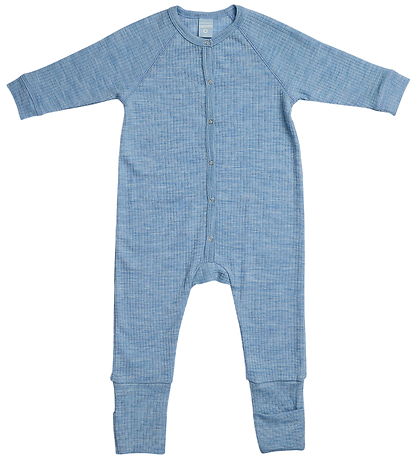 Smallstuff Ullpyjamasdräkt - Light Blue