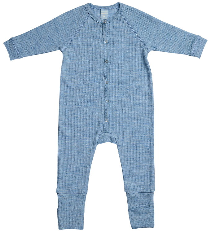 SmallStuff Natdragt - Uld - Rib - Light Blue