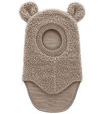 Smallstuff Balaclava - 2-layer - Wool - Nature Melange w. Ears