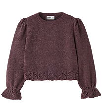 Name It Bluse - Strik - NmfRuel - Catawa Grape/Gold Lurex