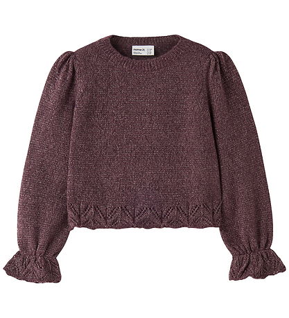 Name It Bluse - Strik - NmfRuel - Catawa Grape/Gold Lurex