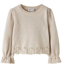 Name It Bluse - Strik - NmfRuel - Peyote Melange P/Silver Lurex