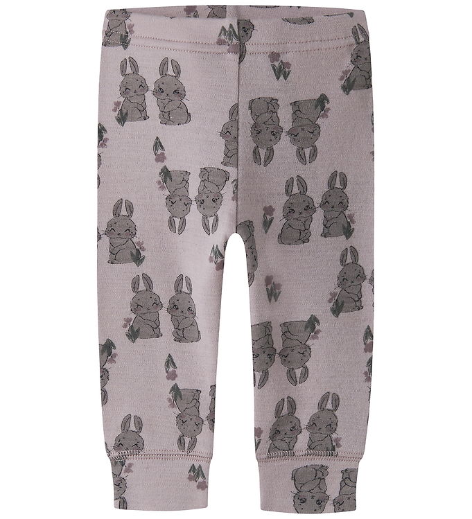 Name It Leggings - Uld - NbfWillow - Violet Ice/Bunnies