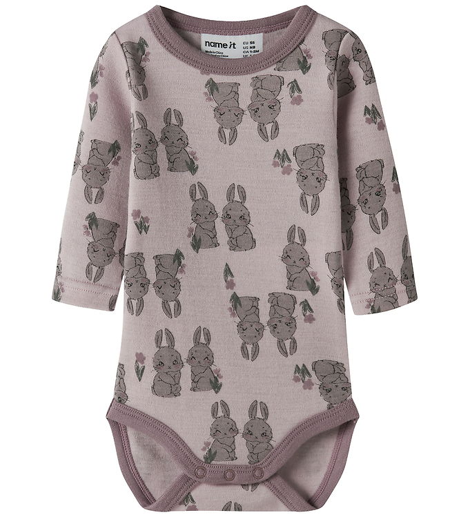 Name It Body l/æ - Uld - NbfWillow - Violet Ice/Bunnies