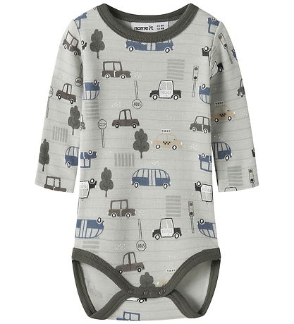 Name It Body l/æ - Uld - NbmWillow - Mineral Gray/City Cars