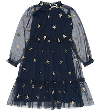 The New Kjole - TnYudelle - Mesh - Navy Blazer AOP