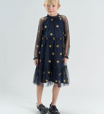 The New Kjole - TnYudelle - Mesh - Navy Blazer AOP