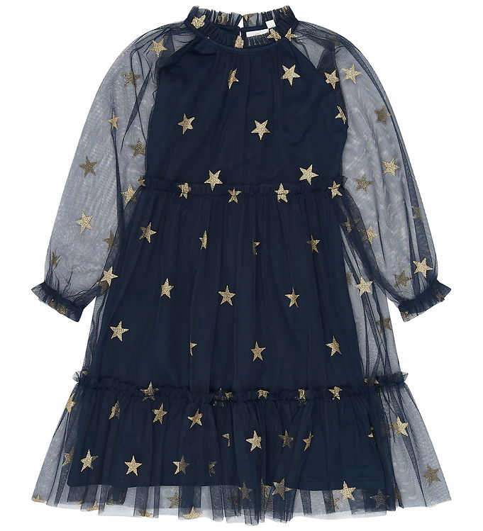 The New Kjole - TnYudelle - Mesh - Navy Blazer AOP