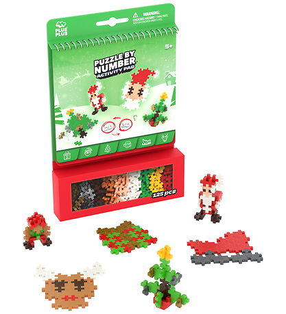 Plus-Plus Aktivitetssæt - Puzzle By Number - 125 stk. - Christma