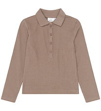 The New Polobluse - Rib - TnYuta - Taupe Gray