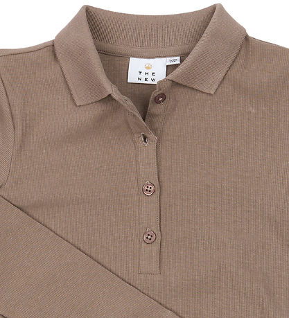 The New Polobluse - Rib - TnYuta - Taupe Gray