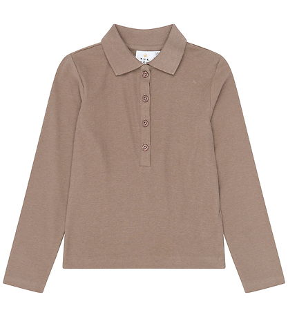 The New Polobluse - Rib - TnYuta - Taupe Gray