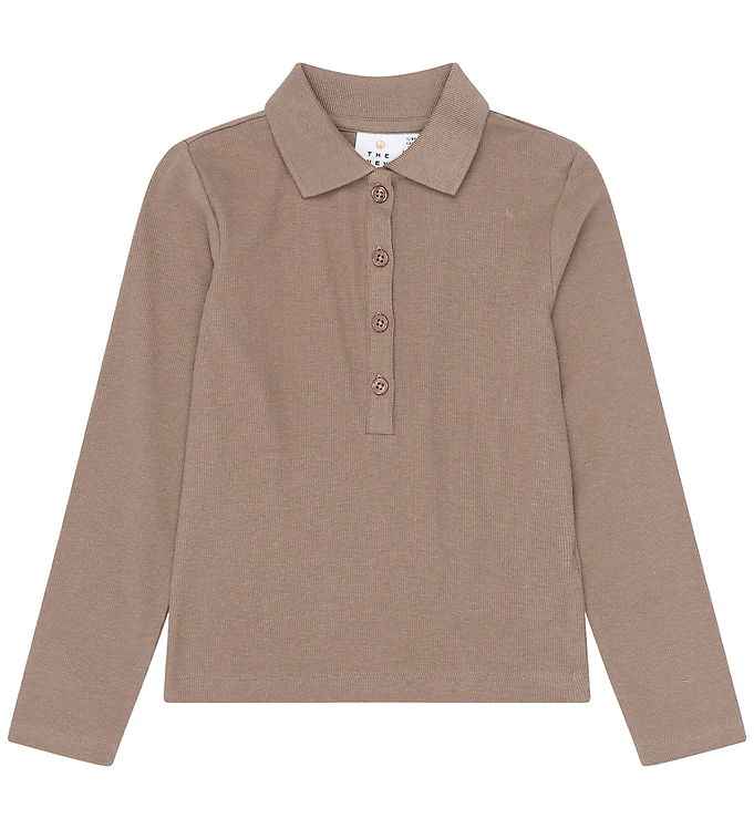 The New Polobluse - Rib - TnYuta - Taupe Gray