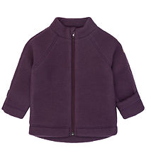 Mikk-Line Fleecejakke - Uld -Plum Perfect