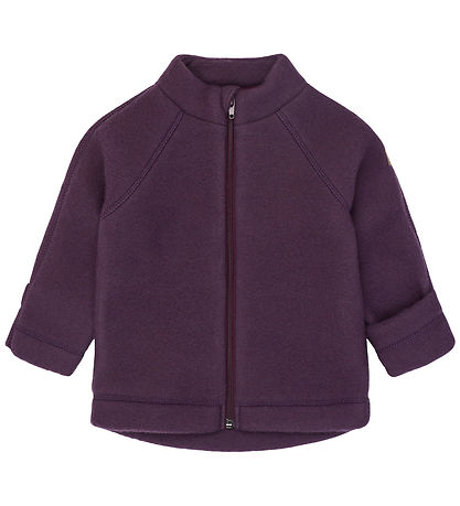 Mikk-Line Fleecejakke - Uld -Plum Perfect