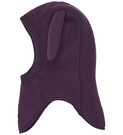 Mikk-Line Elefanthue - Uld - 1-lags - Plum Perfect m. Ører