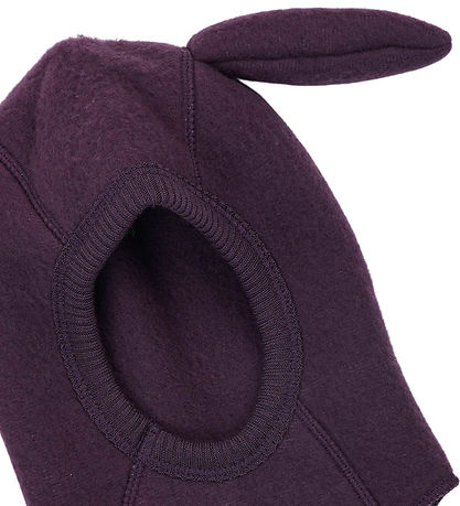 Mikk-Line Elefanthue - Uld - 1-lags - Plum Perfect m. Ører