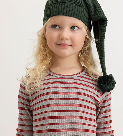 MarMar Bluse - Bomuld/Modal - Rib - Tani - Cherry Stripe