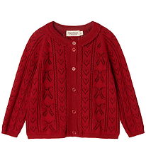 MarMar Cardigan - Bomuld/Viskose - Strik - Totti - Cherry