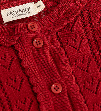 MarMar Cardigan - Bomuld/Viskose - Strik - Totti - Cherry