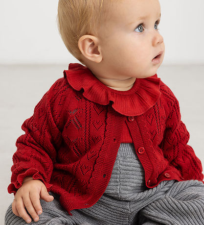 MarMar Cardigan - Bomuld/Viskose - Strik - Totti - Cherry