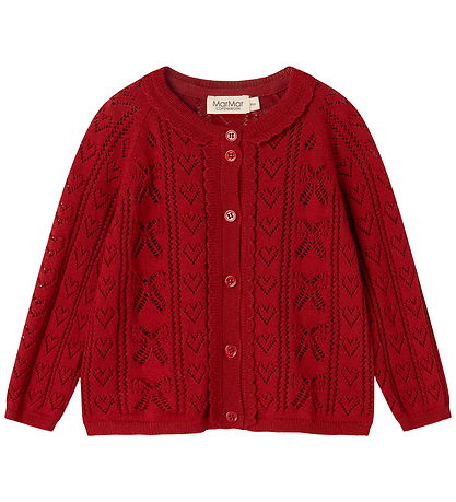MarMar Cardigan - Bomuld/Viskose - Strik - Totti - Cherry