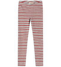 MarMar Leggings - Bomuld/Modal - Rib - Lisa - Cherry Stripe