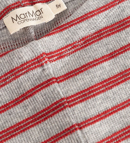 MarMar Leggings - Bomuld/Modal - Rib - Lisa - Cherry Stripe
