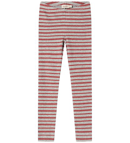 MarMar Leggings - Bomuld/Modal - Rib - Lisa - Cherry Stripe