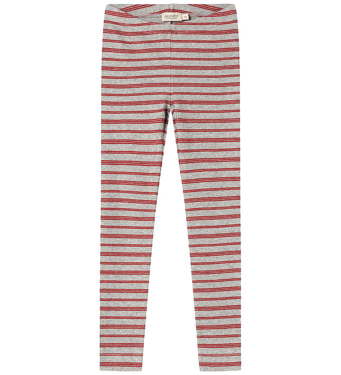 MarMar Leggings - Bomuld/Modal - Rib - Lisa - Cherry Stripe