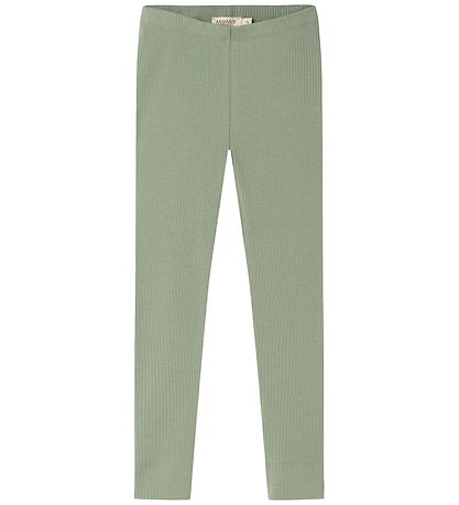 MarMar Leggings - Rib - Bomuld/Modal - Leg - Frosted Green